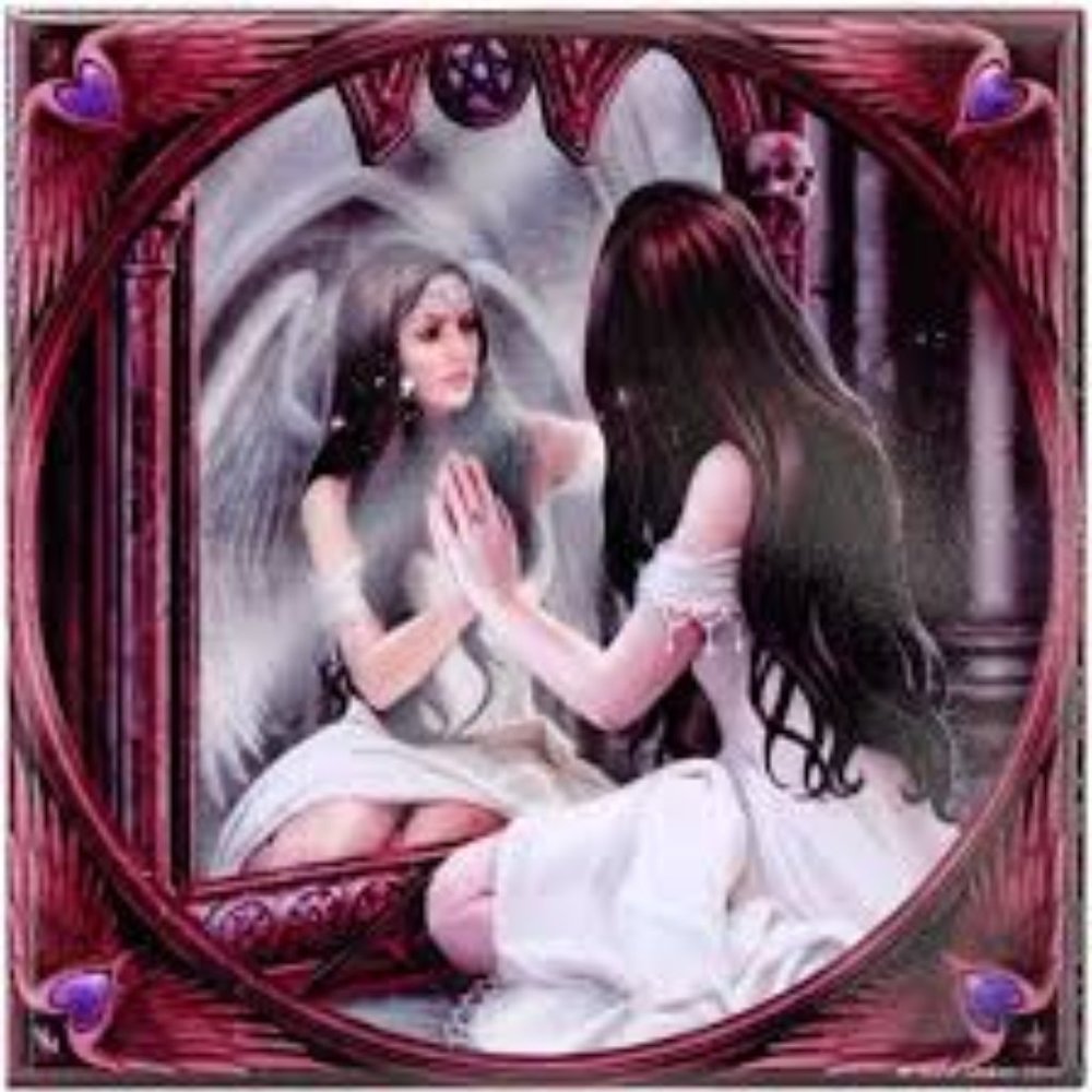 Anne Stokes Magic Mirror Art Tile By Nemesis now